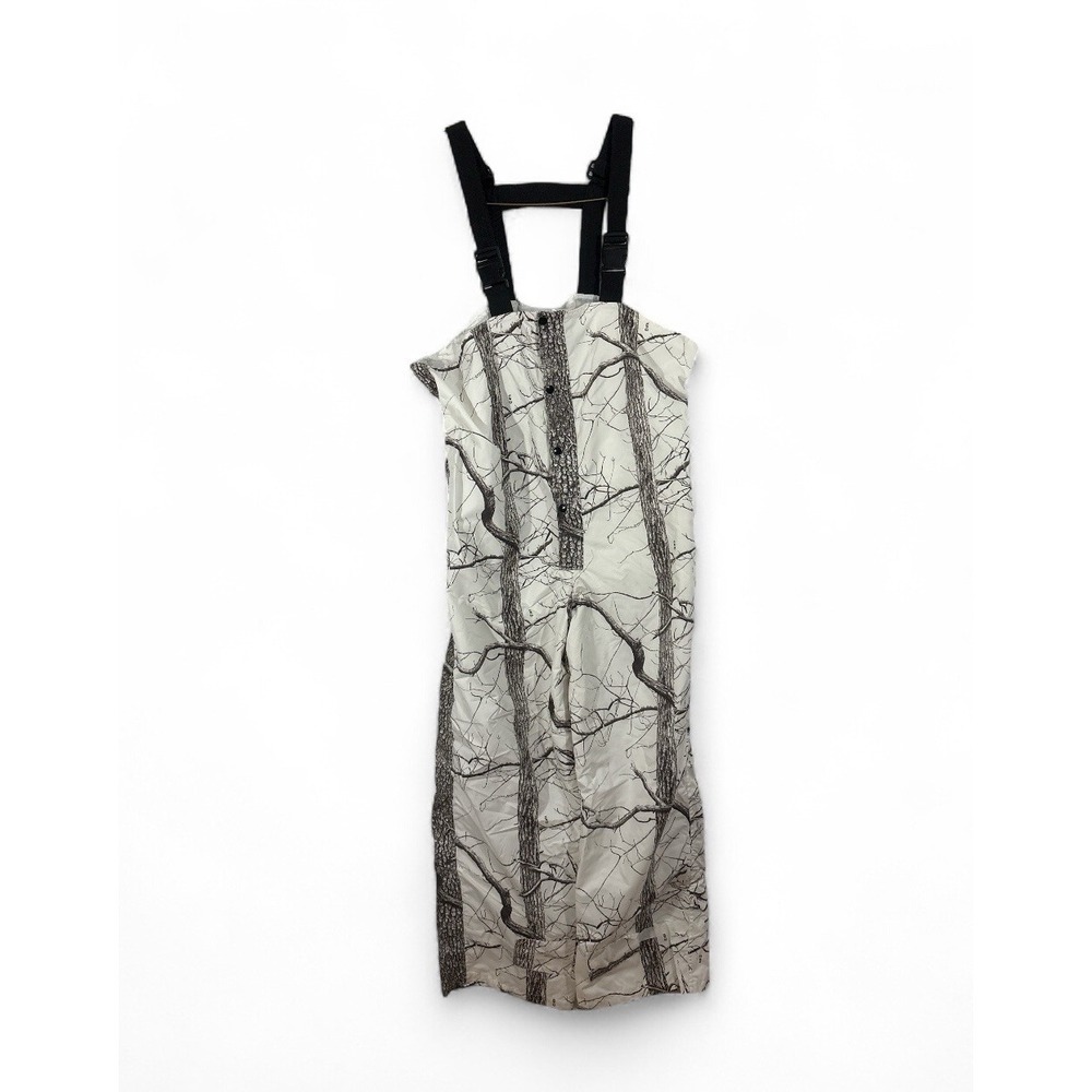 HUNTSWORTH Mens Winter White Tree Camouflage Light Weight Hunting Bibs LARGE